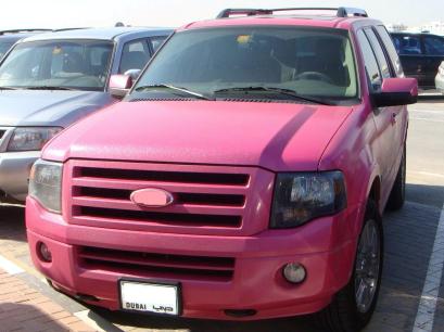 You couldn't really get away with much in a pink car could you pink car